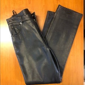 Vintage Brisa New York women’s 6 Black High Rise Leather Moto Pants